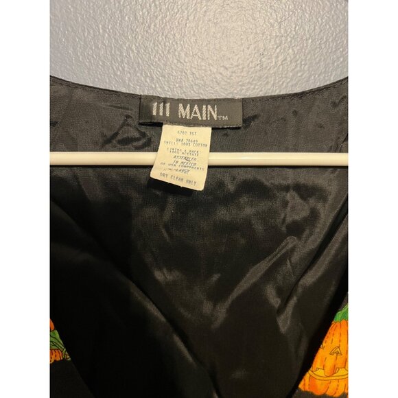 Vintage Women's 111 Main Halloween Pumpkins & Black Cats Button Up Vest SZ LARGE - Picture 4 of 10